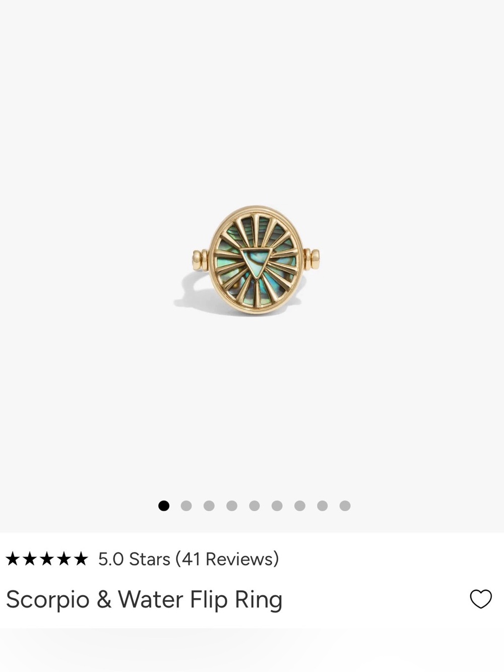 Awe Inspired Scorpio & Water Flip Ring - Sz 9